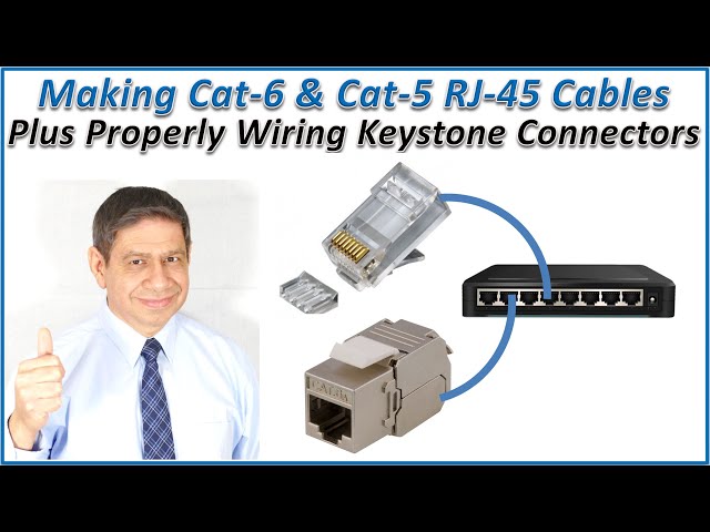 Properly Making a Cat-5 or Cat-6 Network Cables and Using Keystone Connectors