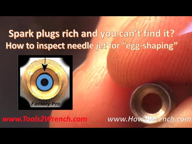 How to check a jet needle for wear or "egg shape" and fix a rich running carb!!