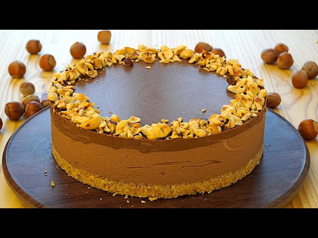 The Gianduia mousse cake with a fresh and enveloping flavour, quick and easy recipe!