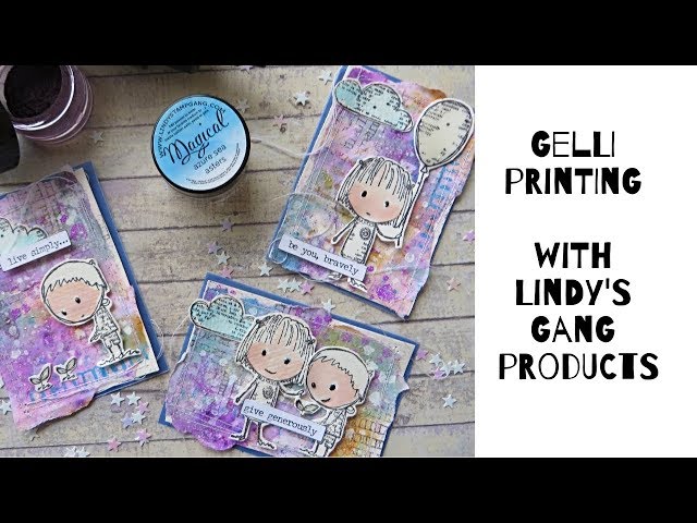 ATC with geli printing technique and Lindy's Gang products