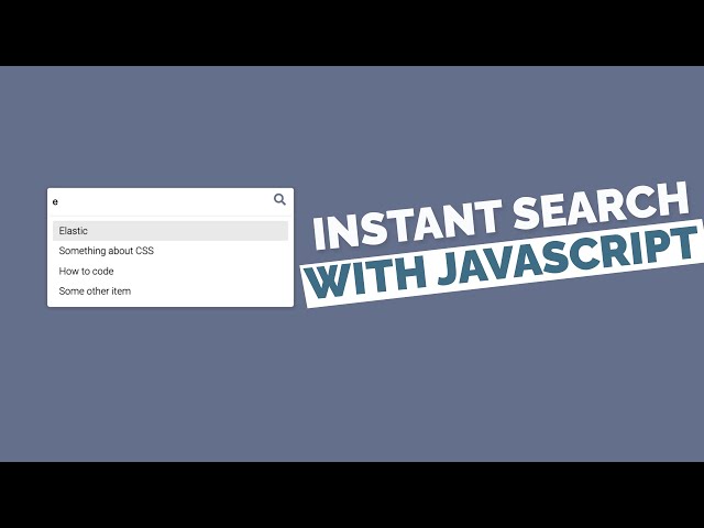 Auto-complete Search Suggestions using HTML CSS & JavaScript | Instant Search JavaScript
