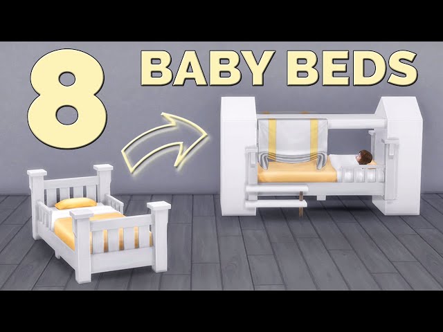 🐣 BASE GAME: 8 BABY BEDS | Functional Furniture | Tutorial | No CC or Mods | The Sims 4