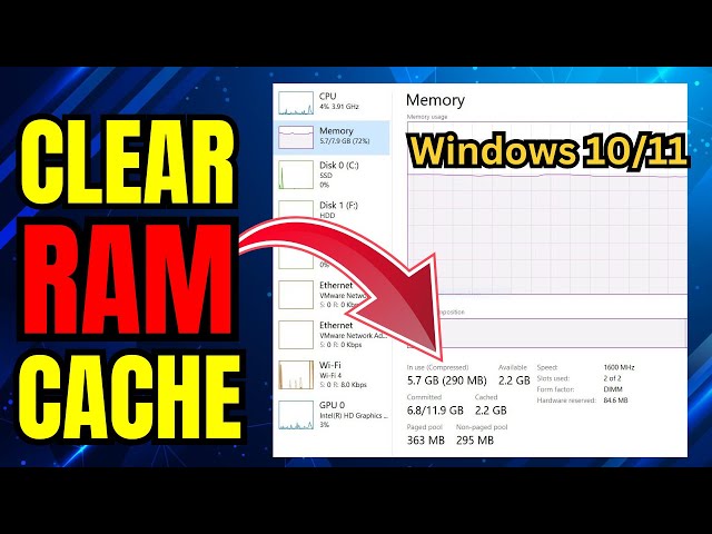How to Clear RAM Cache Windows 11/10 (Make Computer Faster In 2024)