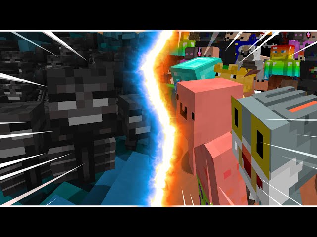 100 Minecraft Players vs 100 Withers