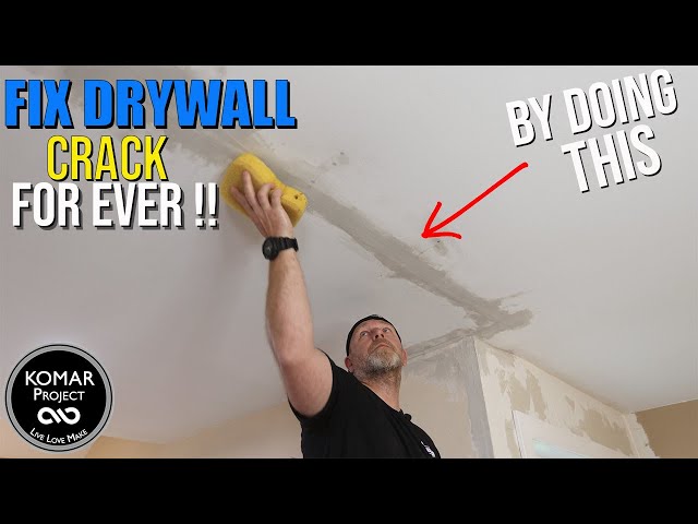 How to Fix a Drywall Crack in Ceiling or Wall FOR EVER!!! Tutorial