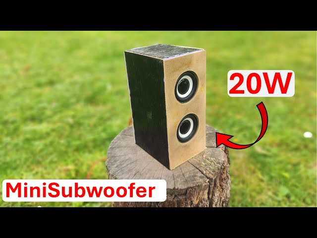 How to make Mini Subwoofer from MDF board // Making 20W dual subwoofer