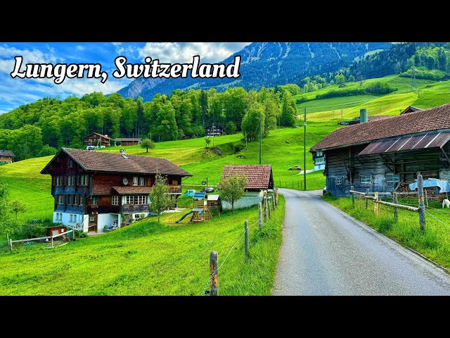 Lungern, Switzerland 4K - A heavenly beautiful Swiss village on the Lungernsee lake