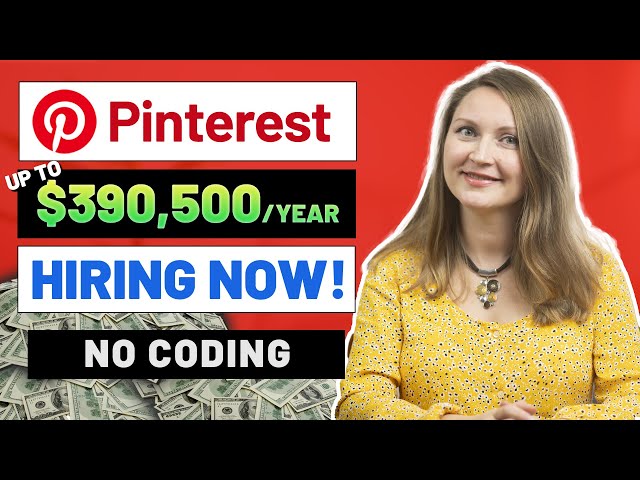 PINTEREST WORK FROM HOME REMOTE JOBs | 2024 (No Coding or Degree in IT!)