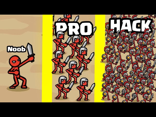 BUILDING a MAX LEVEL STICKMAN ARMY in Stick Wars 2