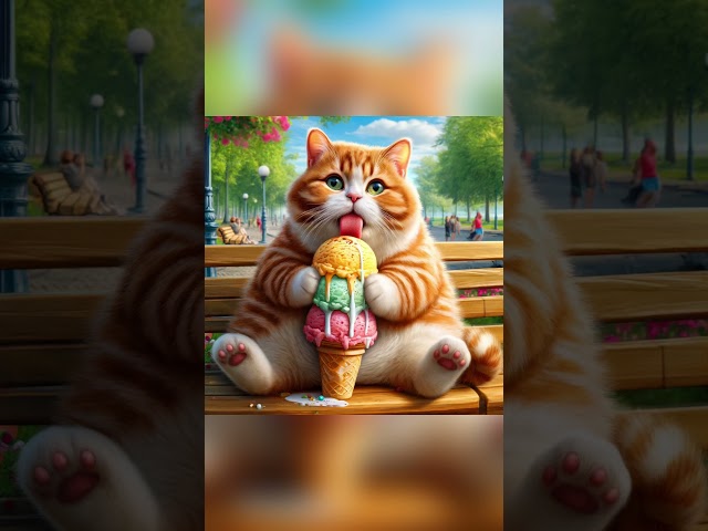 I love ice cream #cats #cutcats #cartoon #cat #meow #shorts