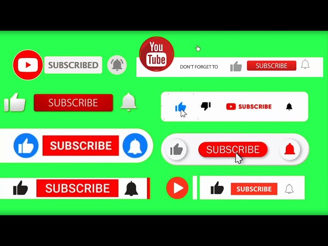 Top 10 Professional Free Copyright Subscribe Button || Green Screen Subscribe Button