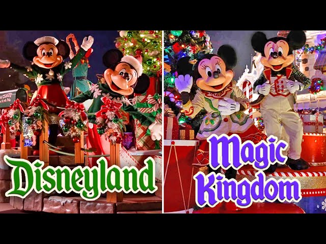 Christmas Parades at Disneyland and Walt Disney World 2023 [4K POV]