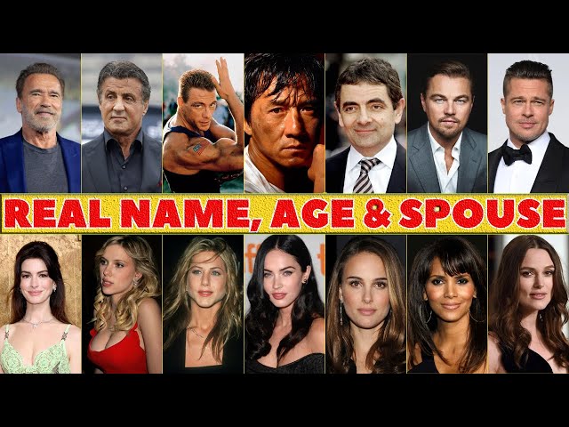 100 Hollywood Celebs Real Names, Spouse and Age in 2024