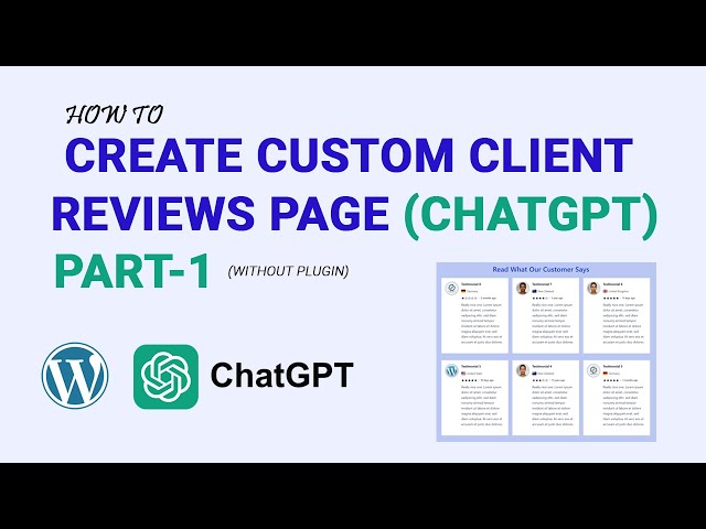 How to Create Custom Client Reviews Page in WordPress Using Chat GPT Tool | part1 | Urdu | Hindi