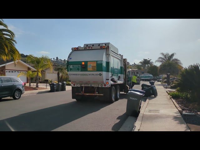 RARE! Escondido Disposal Yard waste Garbage Truck & Recycling Truck Duo