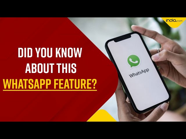 WhatsApp Hidden Features: Did You Know About This Pre-Existing Cool Feature Of WhatsApp? Watch Video
