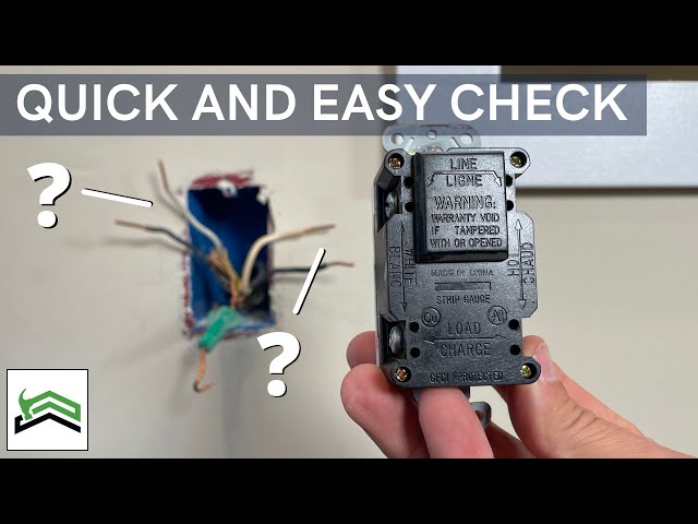Identify Which Wire Goes To Line vs Load Terminals | GFCI Outlet