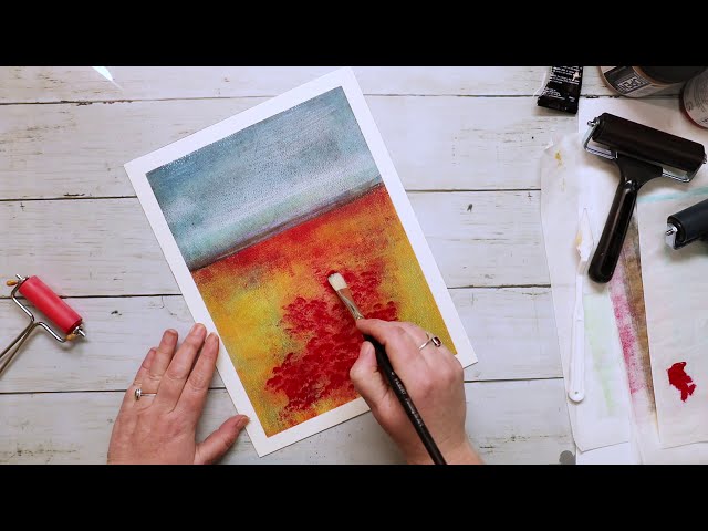 Monotype printing with a gel press