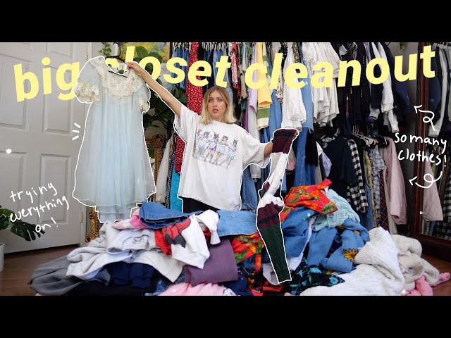 EXTREME CLOSET CLEANOUT!!! trying on every item of clothing I own! (this literally took TWO days)