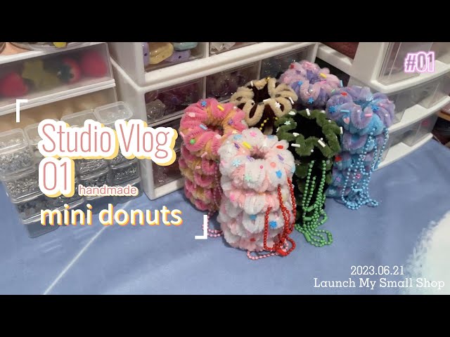 ⛅️starting my small handmade shop | decorate mini donuts family | busy weeks | studio vlog
