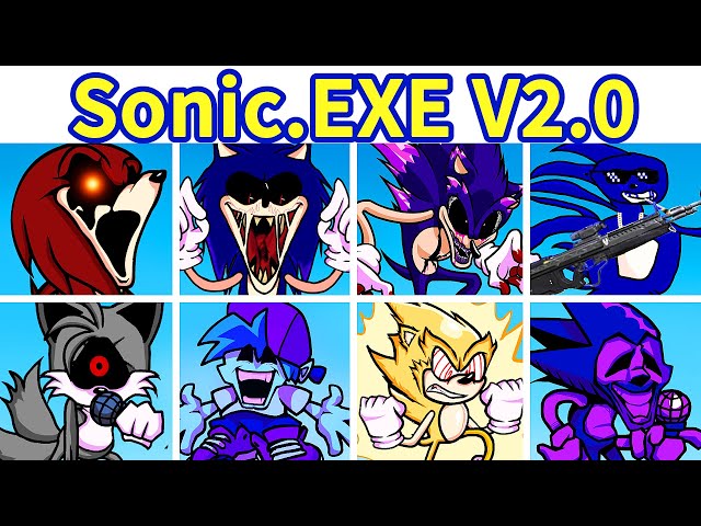 Friday Night Funkin': VS Sonic.EXE 2.0 Update FULL WEEK + All Secrets + Cutscenes [FNF Mod/HARD]