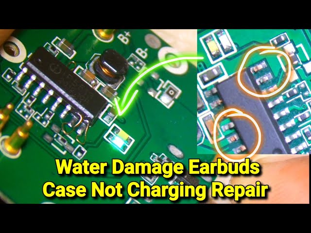 Water Damage TWS Earbuds Charging Case Not Charging Repair | Broken IC Pads Restore