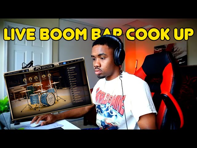 LOW KEY MAKING BOOM BAP WITH ADDICTIVE DRUMS 2 | LIVE STREAM CLIP