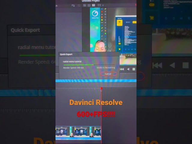 600+ FPS render in Davinci Resolve on the New Rog Flow z13 #flowz13 #tabletpro #davinciresolve