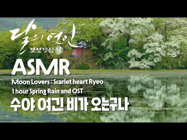 ASMR - Moon Lovers 1hour Spring Rain | Relaxing rain and Music