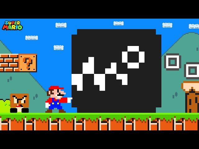 Super Mario Bros. but Everything Mario Touches Turns To Square!...