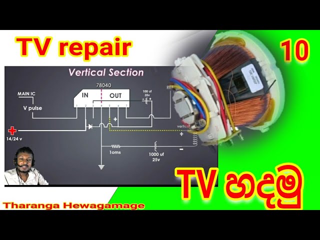 ctr tv repair  , vertical section how to work  Episode 10