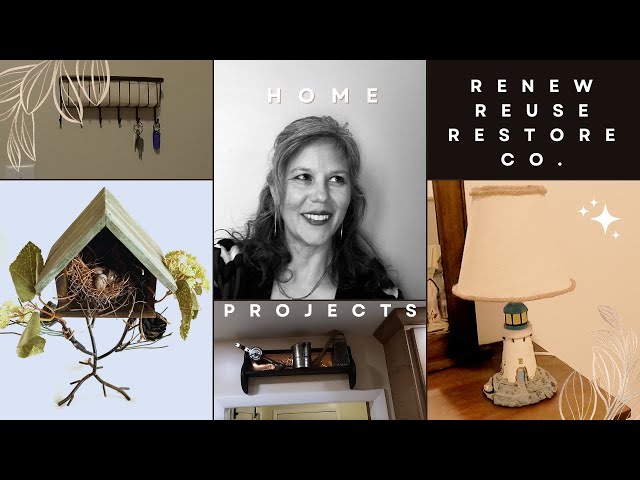 4 DIY Thrifted Projects | Birdhouse | Lampshade | Key holder | Wood shelf
