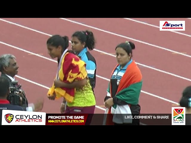 Girls Shot putt Finals   l South Asian Junior Athletics Championships 2018