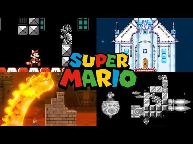 All Super Mario FINAL CASTLES Remade in Super Mario Maker 2
