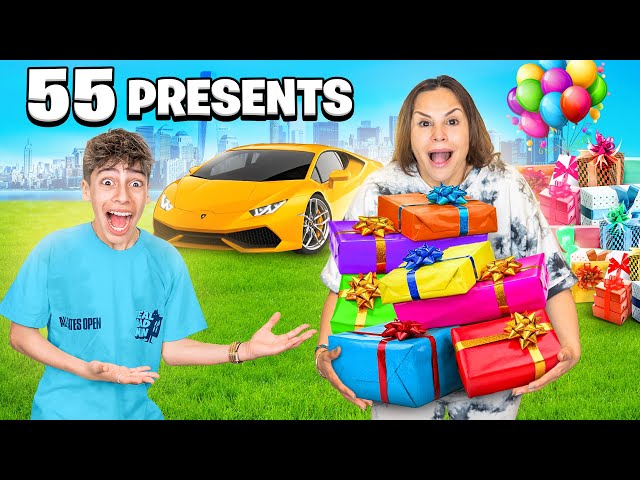 Surprising my Grandma with 55 PRESENTS for her 55th Birthday!