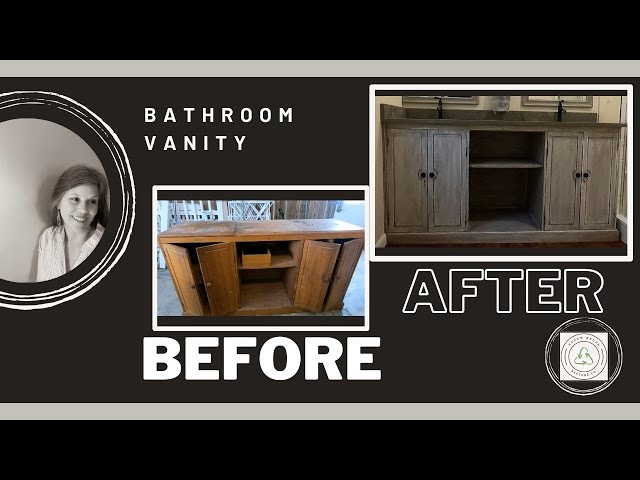 How to refinish wood furniture into a Bathroom Vanity