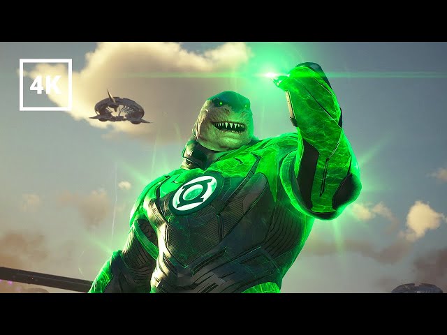 King Shark Gets Green Lantern Power - Suicide Squad Kill the Justice League (4K)