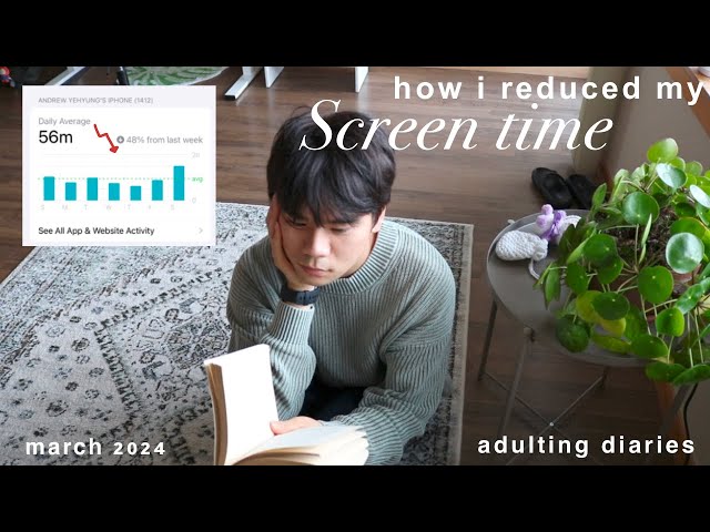 how i reduced my screen time to less than an hour ⋆˚⟡˖ ~ (adulting diaries)