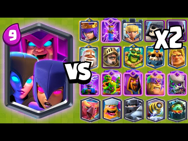 NEW WITCHES TRIO vs ALL CARDS x2 | NEW EVOLUTION | Clash Royale