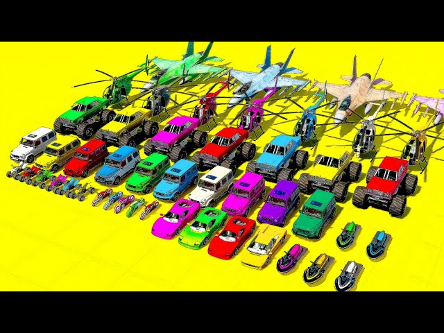 GTA V Spider-Man, Stunt Car Racing Challenge By Heroes and Friends With Amazing Car Planes and Boats