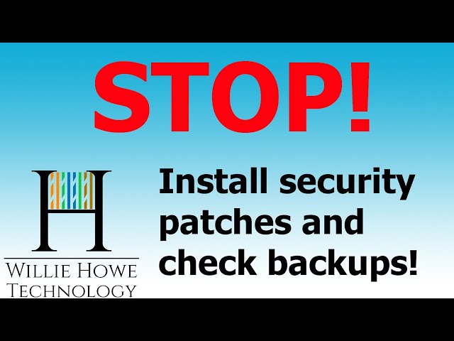 STOP! Install security patches and check backups! vmware esxi ransomware!