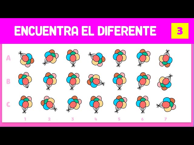 ENCUENTRA EL DIFERENTE - PRUEBA AGILIDAD VISUAL - VIDEO 3