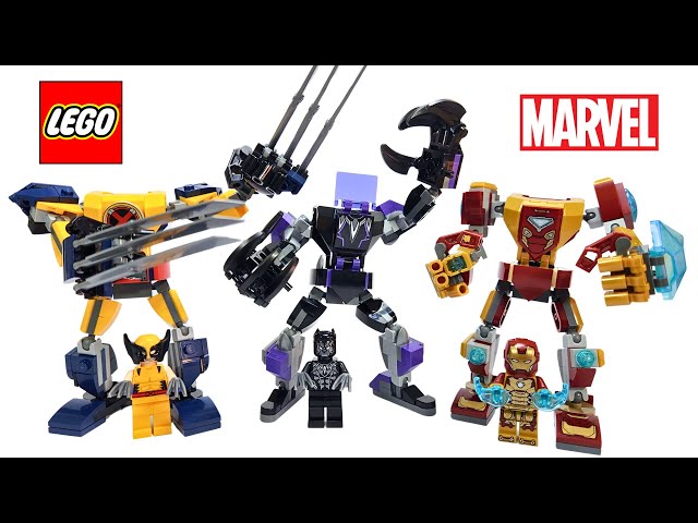 All LEGO Marvel Mech Armor Sets 2022 Compilation Speed Build