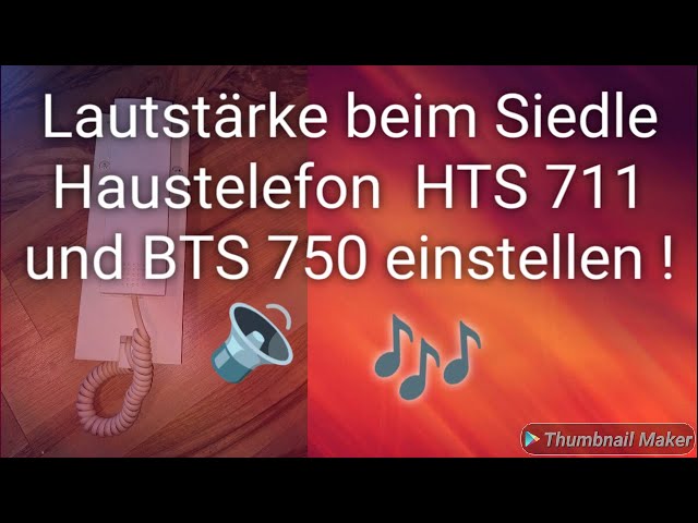 Lautstärke beim HTS 711 und BTS 750 einstellen