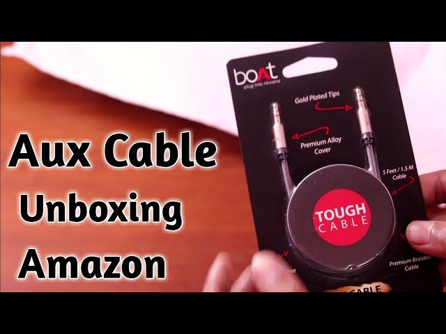 Boat Aux Cable Unboxing Amazon ¦ Best Aux Cable for car  3.5mm aux cable Unboxing ¦ Tangel free wire