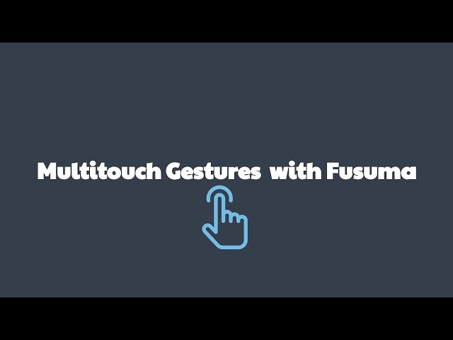 Multitouch Touchpad Gestures in Linux with Fusuma