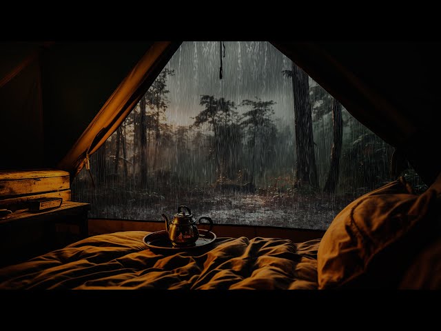 Rain Cozy Camping | Find Peace And Sleep Deeply With Soothing Rain On Tent | Nighttime Relaxation