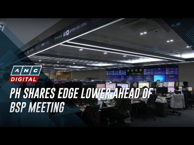 PH shares edge lower ahead of BSP meeting | ANC