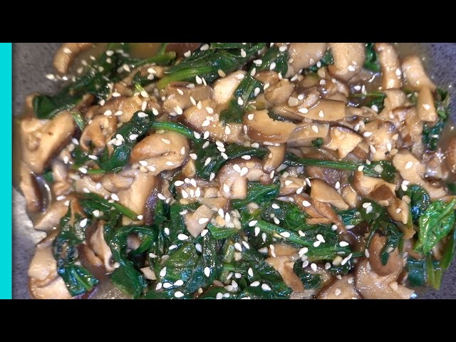Spinach and Shiitake Mushroom Stir Fry