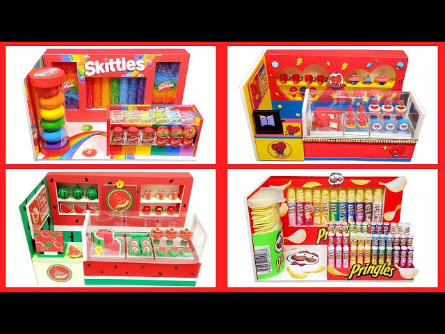 #diy #how  DIY Miniature RED shop compilation♥Making Skittles♥BT21 TATA♥Watermelon♥Pringles♥